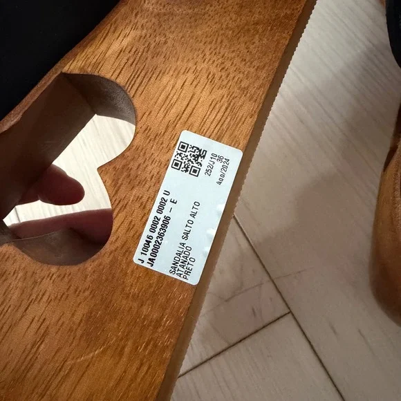 Farm Rio Black Vegan Leather Heart Cutout Wood Platform Wedge Mules Clogs US 7 - Picture 6 of 9